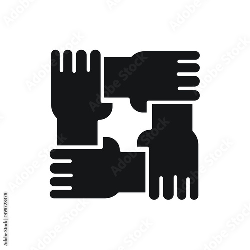 hand vector silhouette for website symbol icon