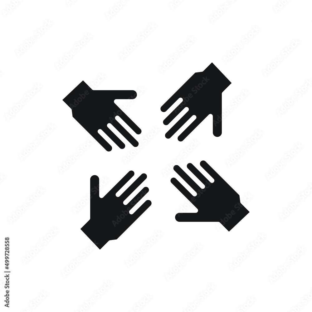 Obraz premium hand vector silhouette for website symbol icon