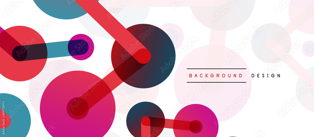 Abstract background. Round dots connected by lines. Trendy techno business template for wallpaper, banner, background or landing Abstract background. Round dots connected by lines. Trendy techno business template for wallpaper, banner, background or landing
