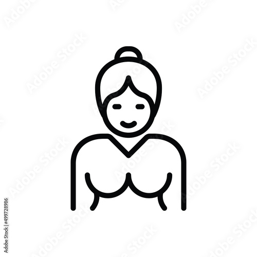 Black line icon for wife