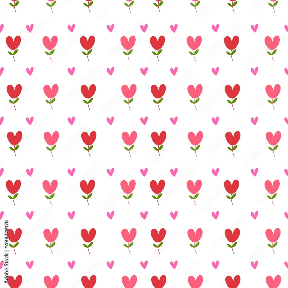 Cute seamless pattern with hearts. Romantic print. Cute seamless pattern with hearts. Romantic print.