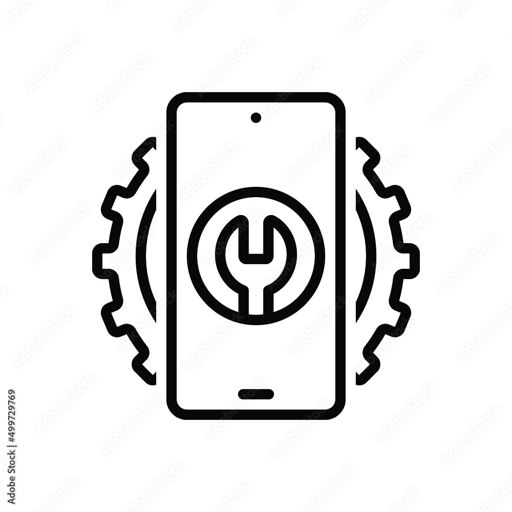 Black line icon for functional