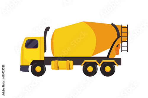 flat cement mixer truck