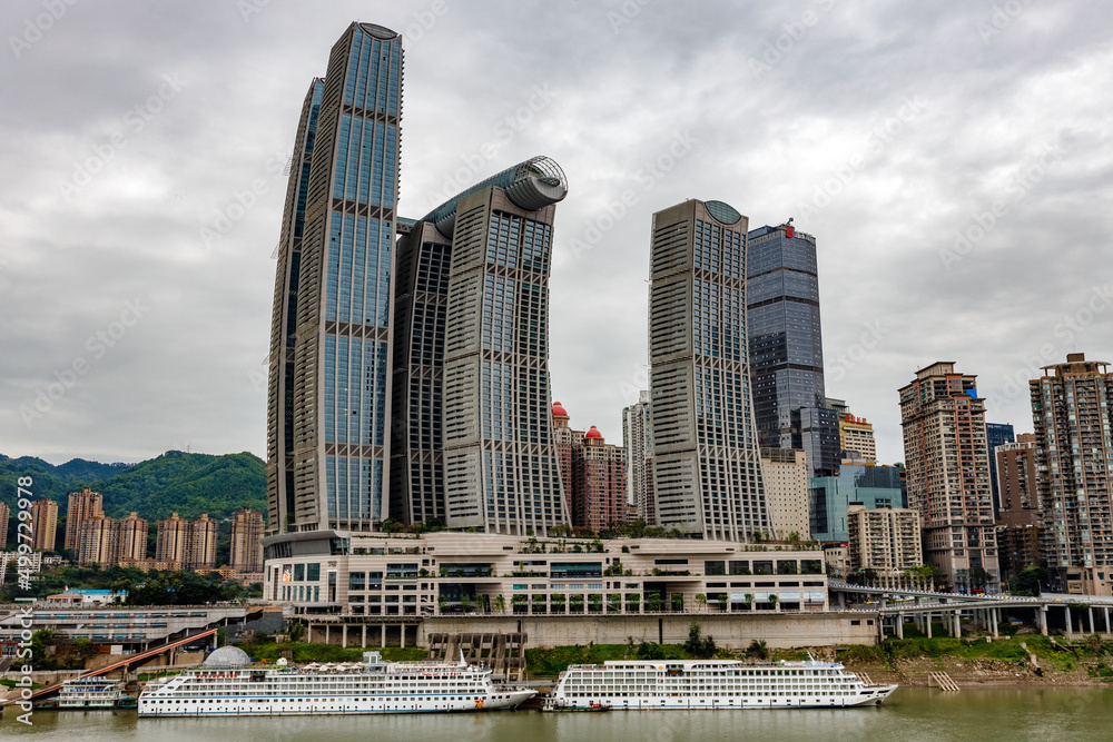 Obraz premium Chongqing, China - Massive urban development