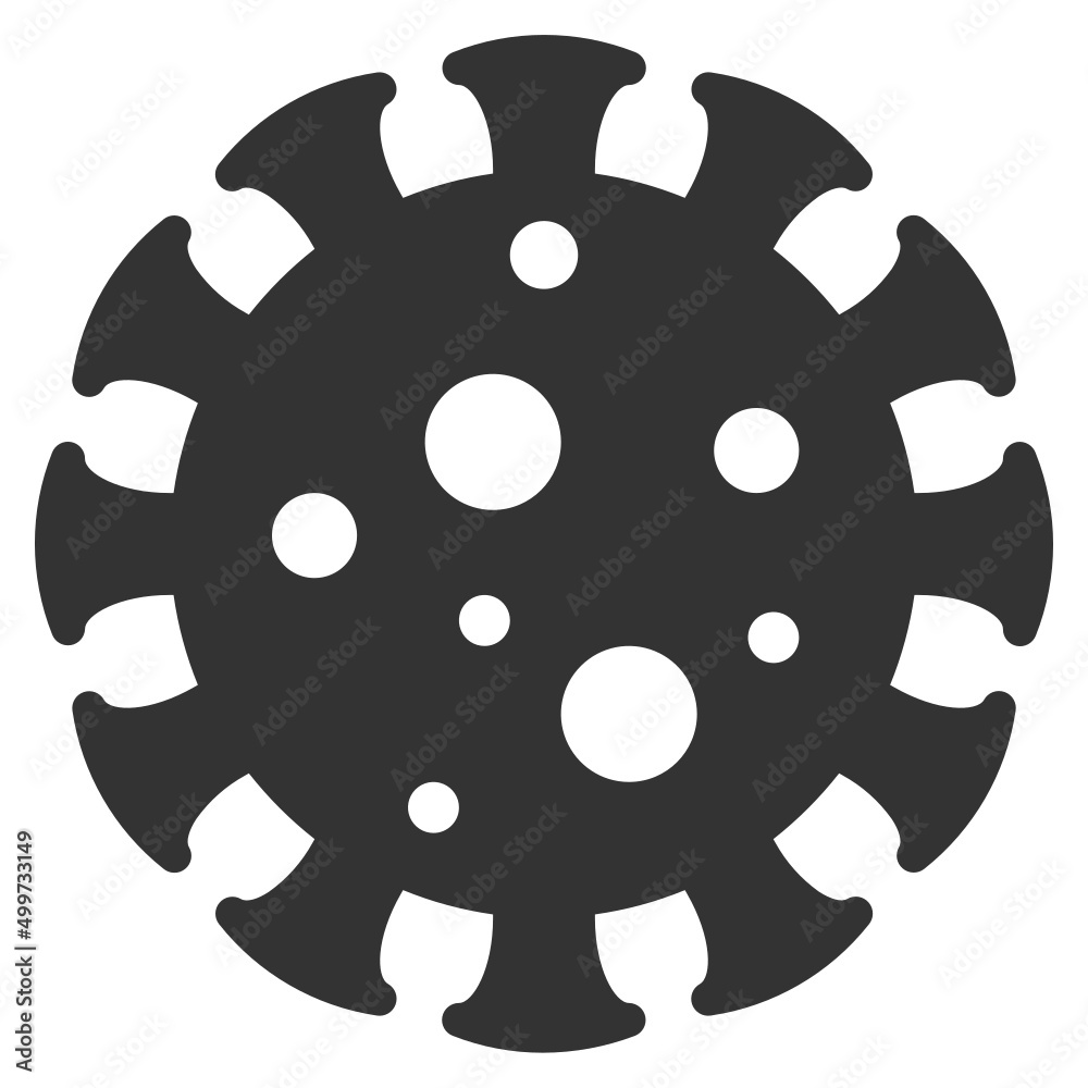 Simple virus solid icon,virus and sick small shadow monotone color on the white background Simple virus solid icon,virus and sick small shadow monotone color on the white background