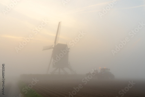 An Windmill in the fog © denboma