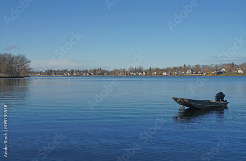 Lake Quannapowitt in Wakefield Massachusetts on a spring afternoon © westwindgraphics
