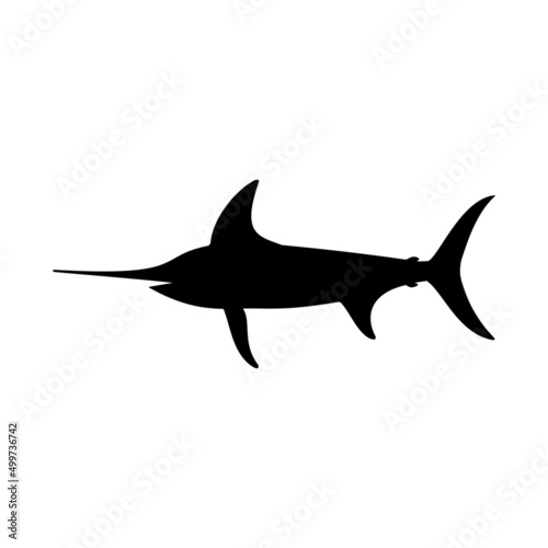 The Best Marlin Fish Silhouette Image on White Background