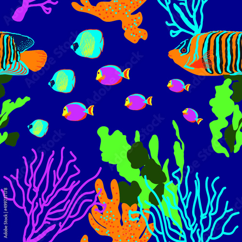 Corals Repeat Pattern 6