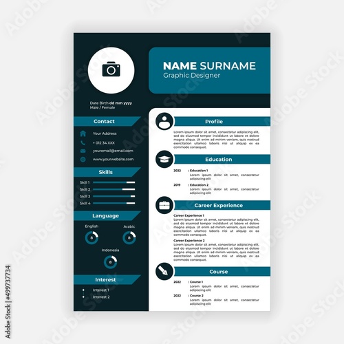Curriculum Vitae Template Flat Design