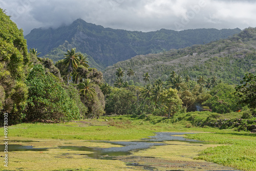 baie de atuona-  hiva oa - iles marquises en polynesie francaise photo