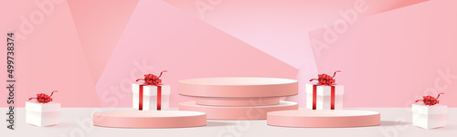 podium pink shopinng sale gift online mockup marketing 