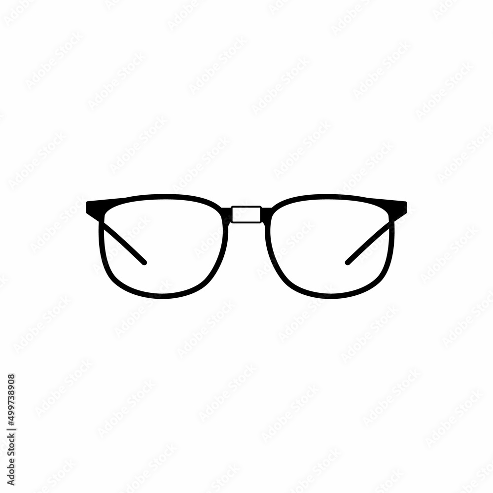 Glasses icon and silhouette for your illustration