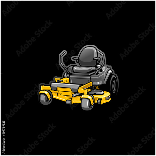 lawn mower isolated illustration vector photo