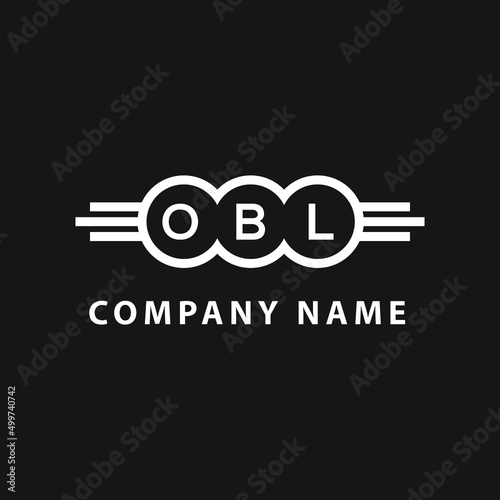 OBL letter logo design on black background. OBL  creative initials letter logo concept. OBL letter design.
 photo