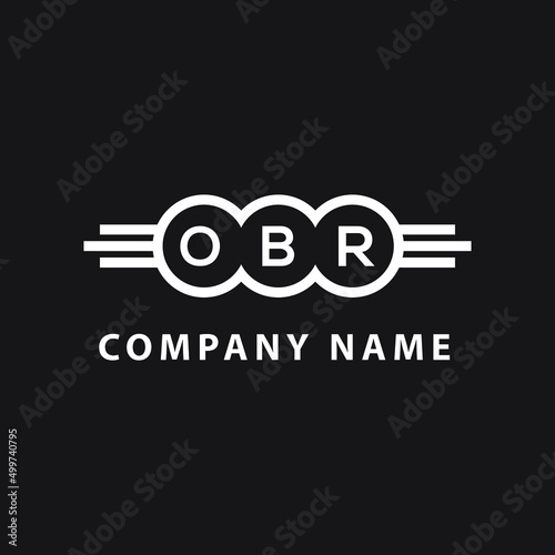 OBR letter logo design on black background. OBR  creative initials letter logo concept. OBR letter design.
