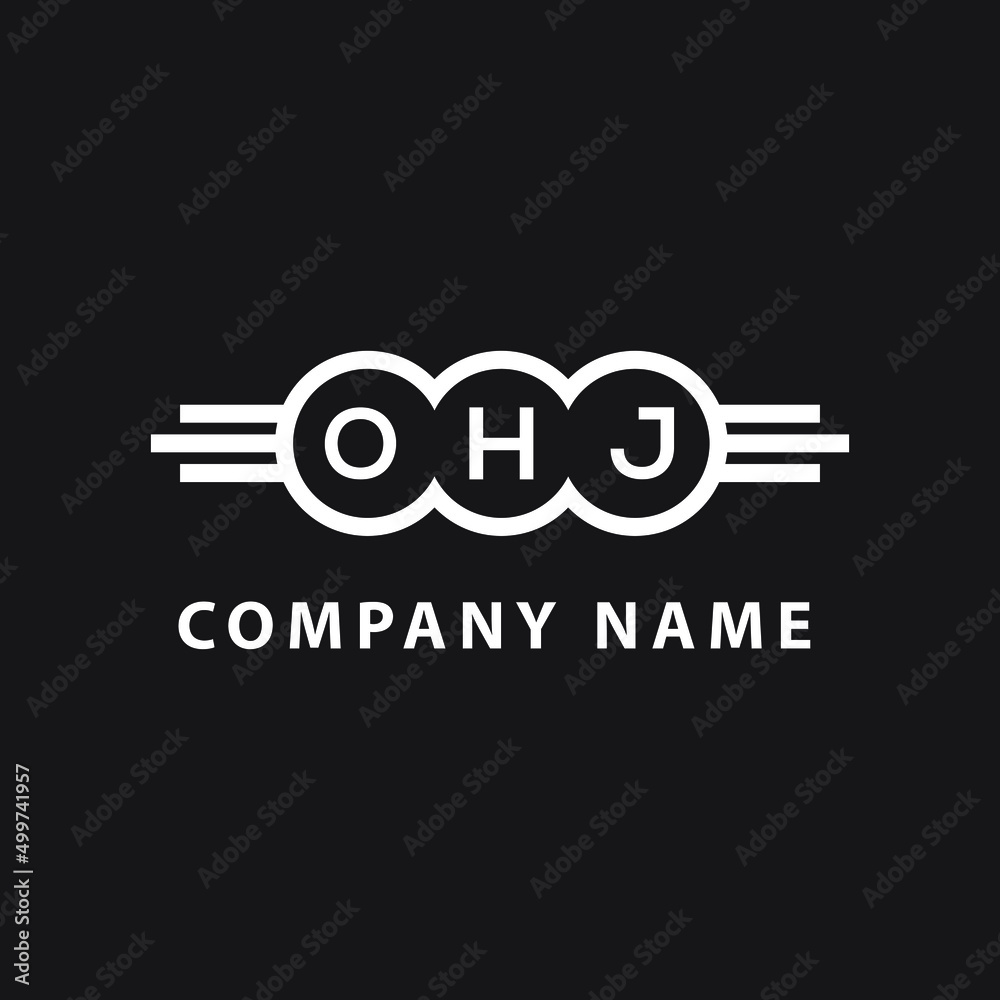OHJ letter logo design on black background. OHJ creative initials letter logo concept. OHJ letter design. OHJ letter logo design on black background. OHJ creative initials letter logo concept. OHJ letter design.