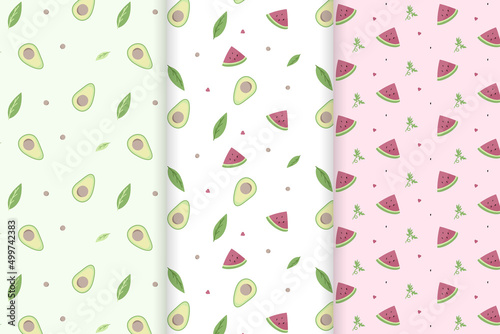 avocado and watermelon pattern