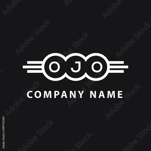 OJO letter logo design on black background. OJO  creative initials letter logo concept. OJO letter design. photo