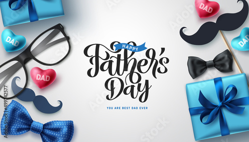 Valokuva Father's day vector background design