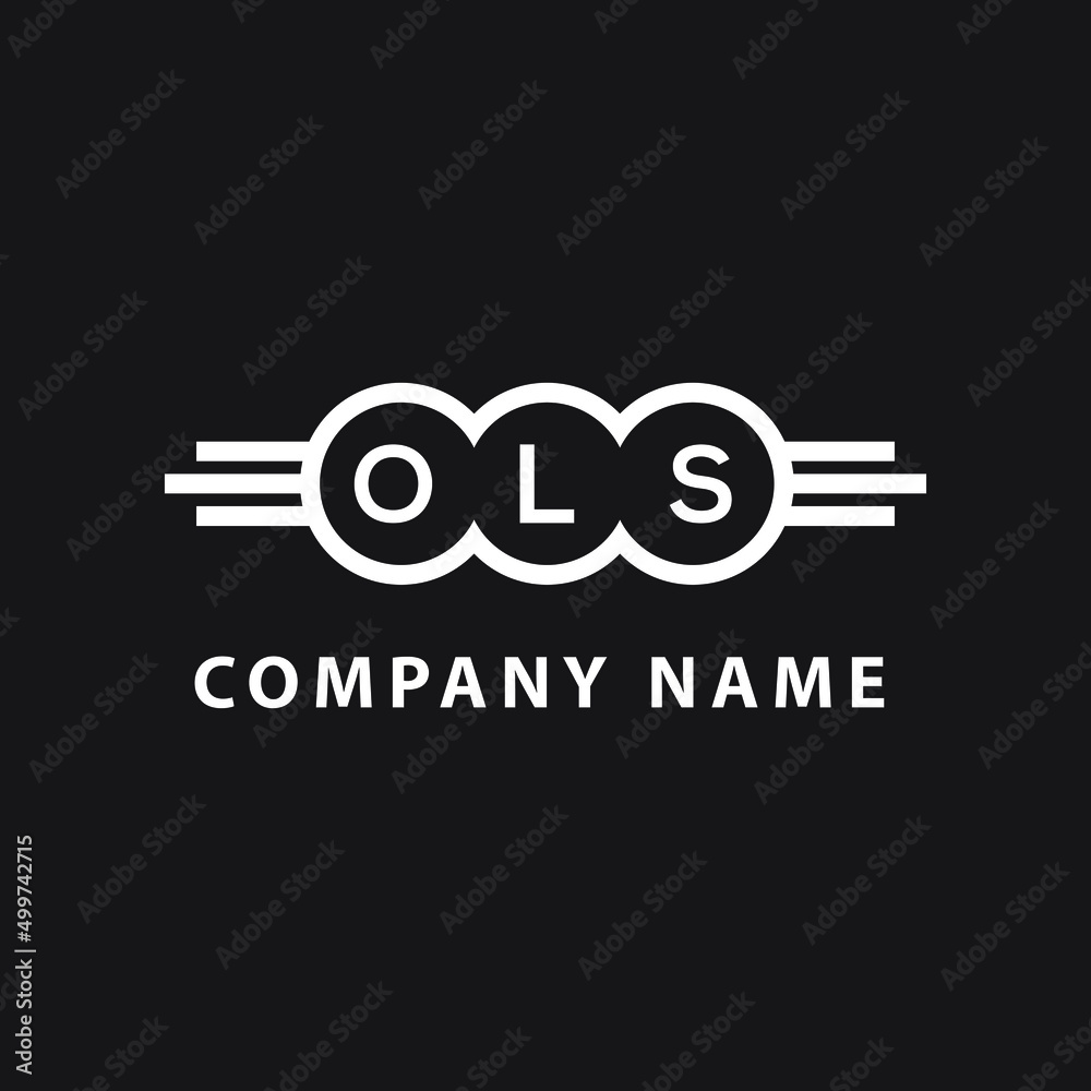 OLS letter logo design on black background. OLS creative initials letter logo concept. OLS letter design. OLS letter logo design on black background. OLS creative initials letter logo concept. OLS letter design.