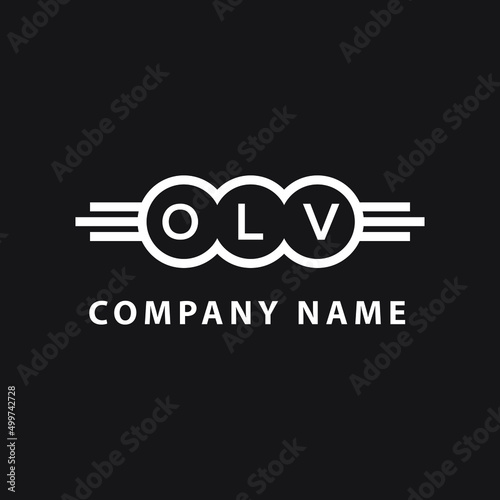 Fototapeta Naklejka Na Ścianę i Meble -  OLV letter logo design on black background. OLV  creative initials letter logo concept. OLV letter design.