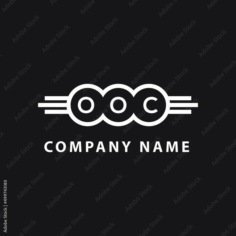 OOC letter logo design on black background. OOC  creative initials letter logo concept. OOC letter design.