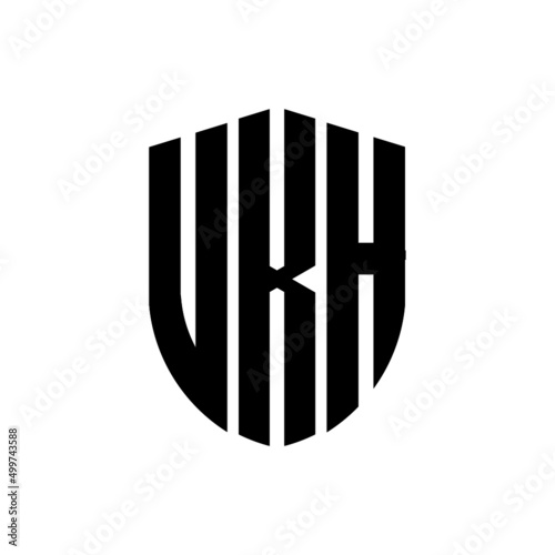 VKH letter logo design. VKH modern letter logo with black background. VKH creative  letter logo. simple and modern letter logo. vector logo modern alphabet font overlap style. Initial letters VKH  photo