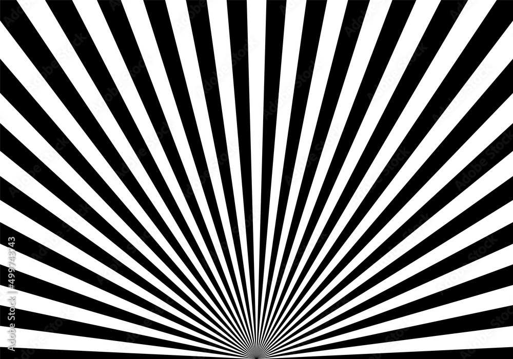 Obraz premium 中央下からの集中線モノクロ背景素材