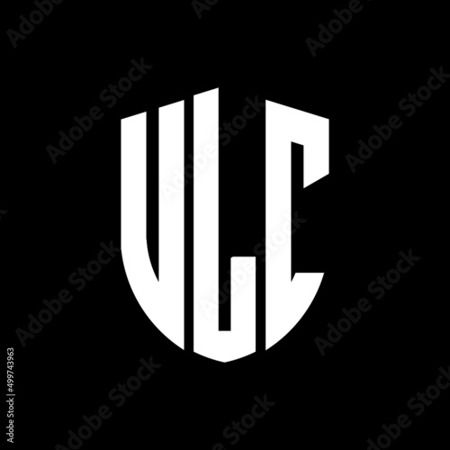 VLC letter logo design. VLC modern letter logo with black background. VLC creative  letter logo. simple and modern letter logo. vector logo modern alphabet font overlap style. Initial letters VLC  photo