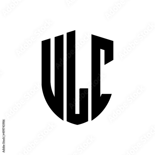VLC letter logo design. VLC modern letter logo with black background. VLC creative  letter logo. simple and modern letter logo. vector logo modern alphabet font overlap style. Initial letters VLC  photo