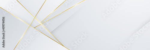 Luxury shape white and gold Abstract presentation design background. Vector abstract graphic design banner pattern background template.