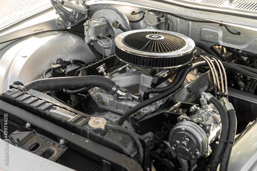 my mates car engine exposed