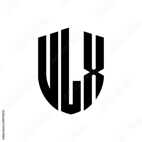 VLX letter logo design. VLX modern letter logo with black background. VLX creative  letter logo. simple and modern letter logo. vector logo modern alphabet font overlap style. Initial letters VLX  photo