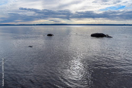 lake vaettern near habo in sweden