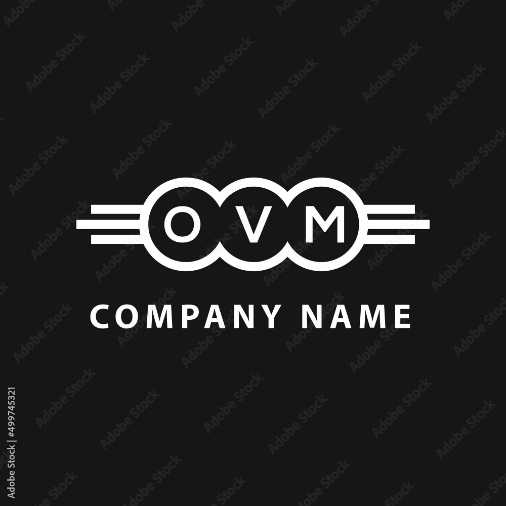 OVM letter logo design on black background. OVM  creative initials letter logo concept. OVM letter design.
