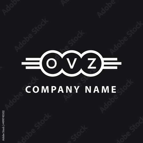 OVZ letter logo design on black background. OVZ creative initials letter logo concept. OVZ letter design. 