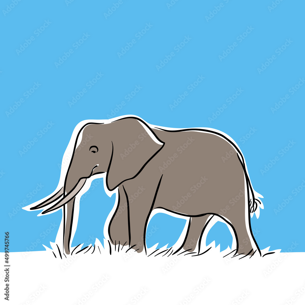 Fototapeta premium African Elephant Vector illustration