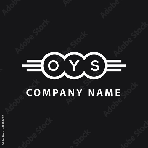 OYS letter logo design on black background. OYS  creative initials letter logo concept. OYS letter design. photo