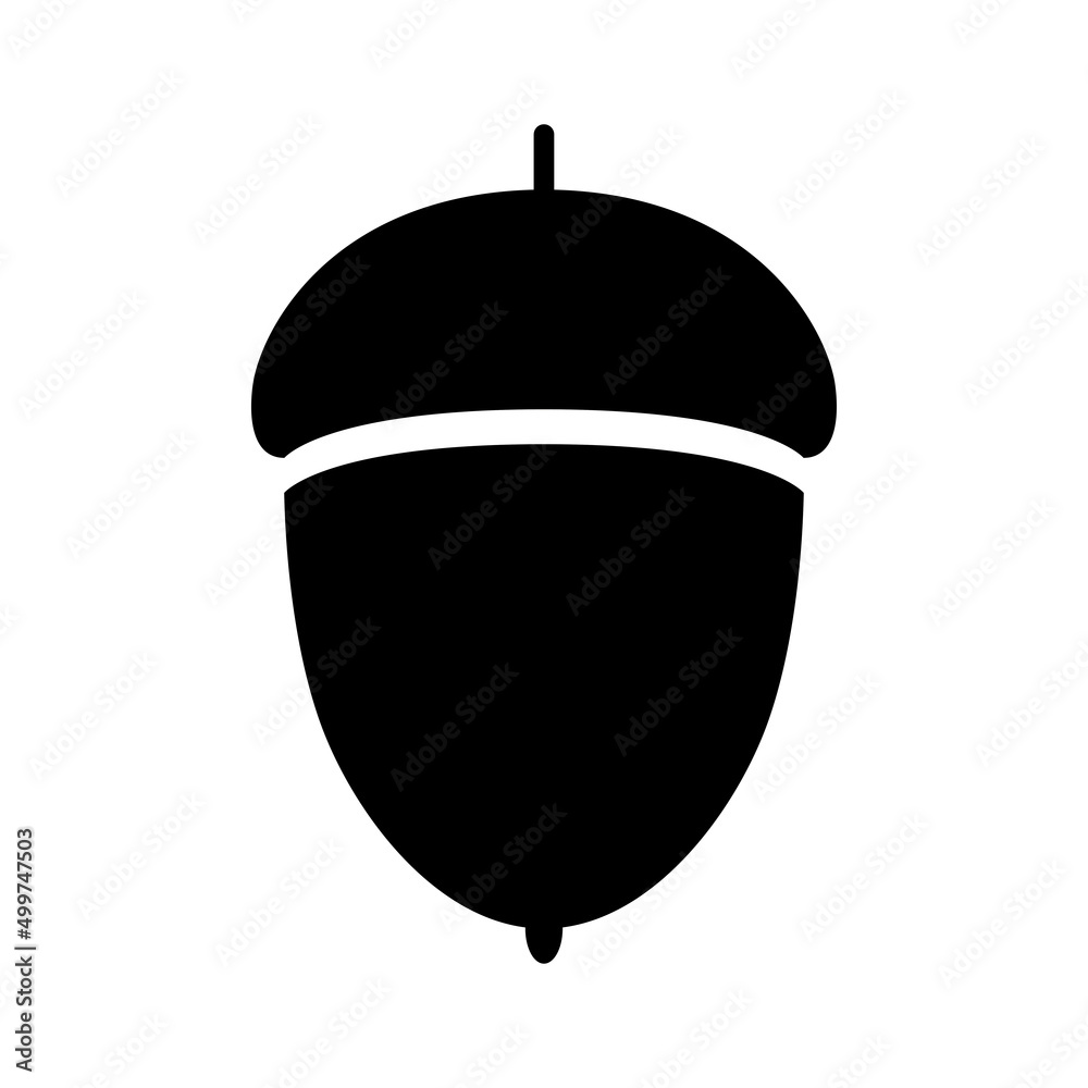 Acorn icon. Acorn, or oak nut, is the nut of oaks and their close relatives. Vector illustration isolated on a white background for design and web. Acorn icon. Acorn, or oak nut, is the nut of oaks and their close relatives. Vector illustration isolated on a white background for design and web.