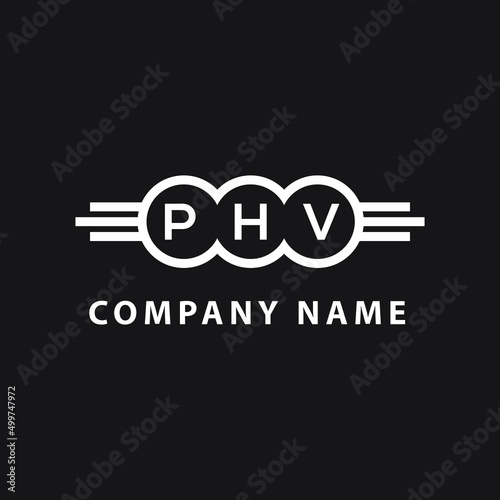 PHV letter logo design on black background. PHV  
 creative initials letter logo concept. PHV letter design.