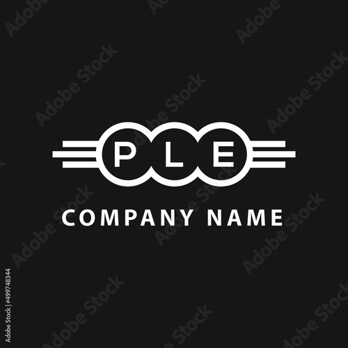 PLE  letter logo design on black background. PLE   creative initials letter logo concept. PLE  letter design.
