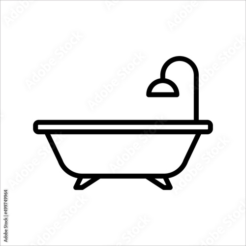 bathtub icon vector design template simple and clean