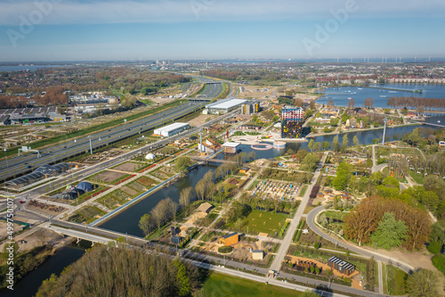 Floriade Expo 2022 in Almere, Flevoland, The Netherlands. Aerial View. photo