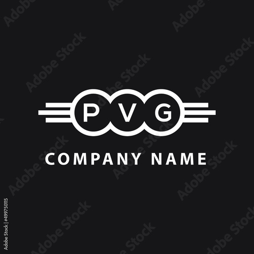 Fototapeta Naklejka Na Ścianę i Meble -  PVG letter logo design on black background. PVG  creative initials letter logo concept. PVG letter design.