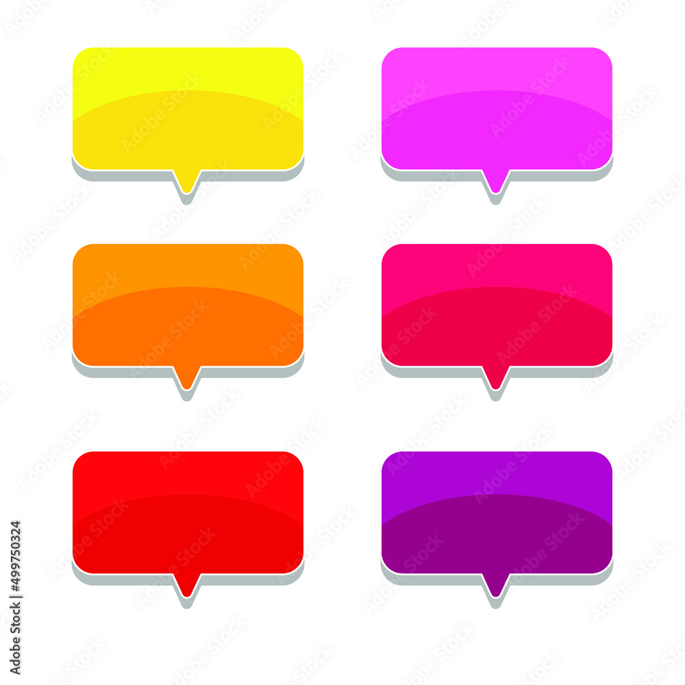 cartoon speech bubbles on yellow background Different doodle forms for your text, dialogs icon 3d vector Blank with text place. different hand drawn shapes isolated hand drawn speech bubbles isolated.