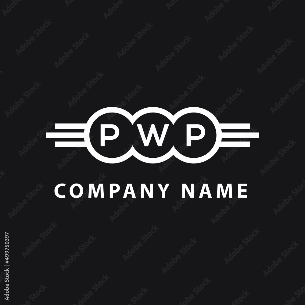PWP letter logo design on black background. PWP  creative initials letter logo concept. PWP letter design.