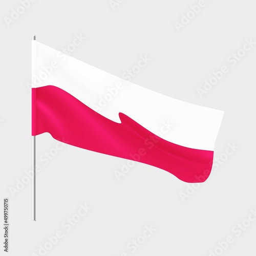 Polish flag. Poland national waving flag. photo