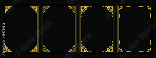 Decorative frames and borders set vector design.