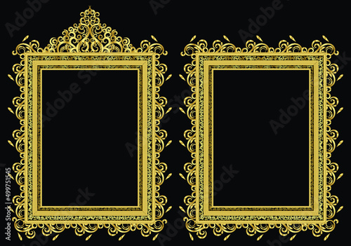 Decorative frames and borders set vector design.